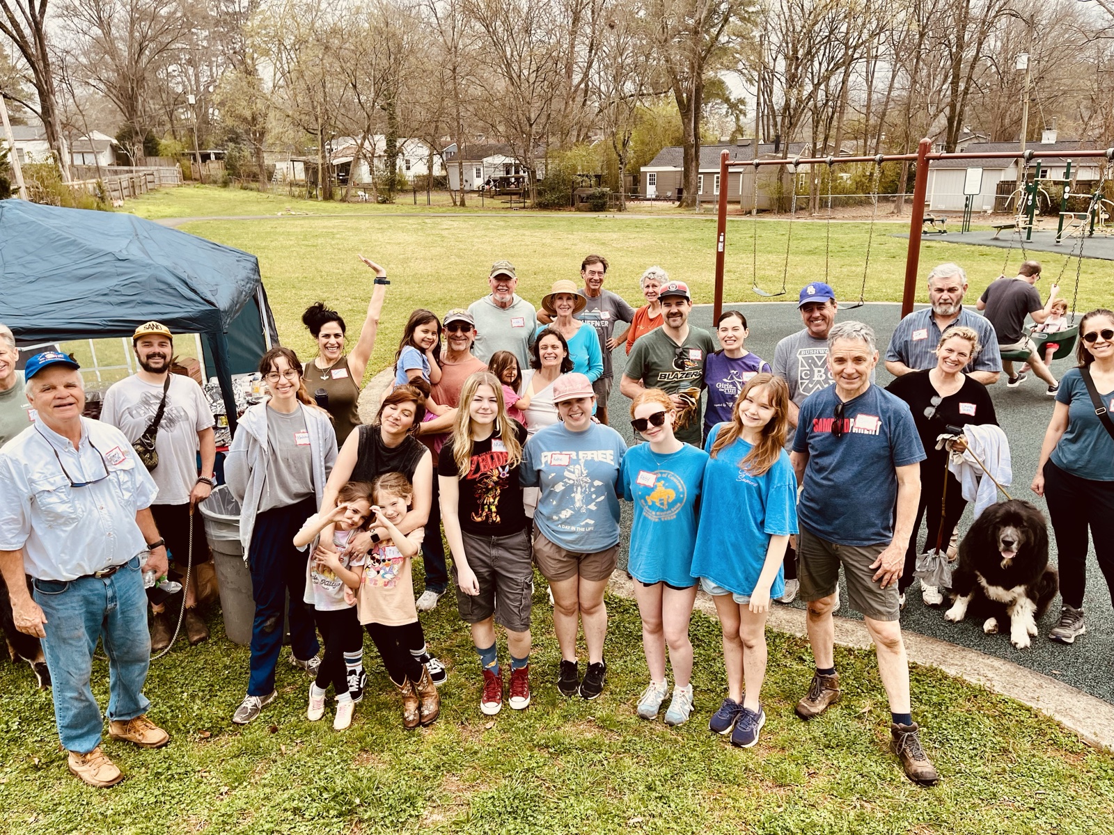 Neighbors turned out in force for the Foundation’s tree-planting day in Hidden Park.