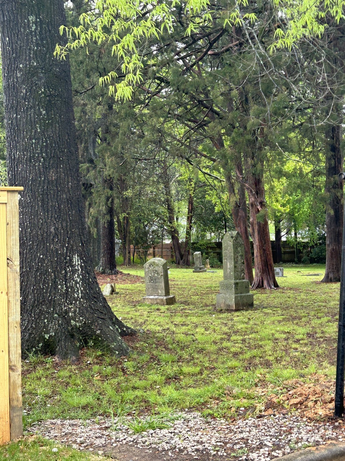 McElwain Cemetery entrance sign on Gladstone Avenue